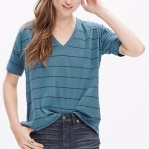 Madewell Striped V-Neck Tee